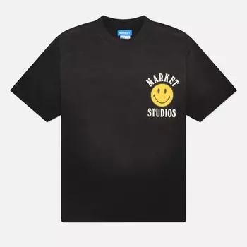 Мужская футболка MARKET Smiley Lockup, цвет чёрный, размер M