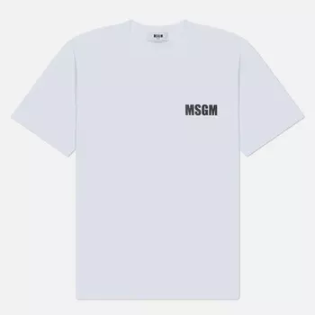 Мужская футболка MSGM Never Look Back Print, цвет белый, размер M