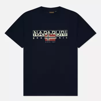 Мужская футболка Napapijri Aylmer Regular Fit, цвет синий, размер XXL