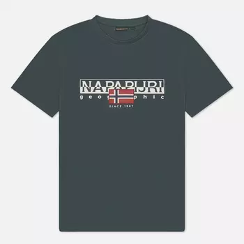 Мужская футболка Napapijri Aylmer Regular Fit, цвет зелёный, размер L