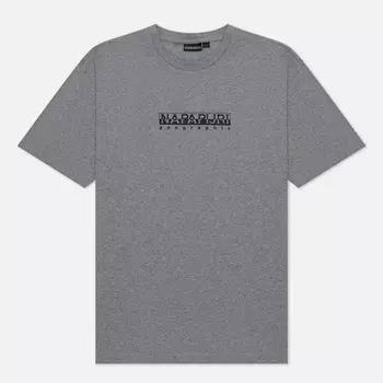 Мужская футболка Napapijri S-Box 3, цвет серый, размер S