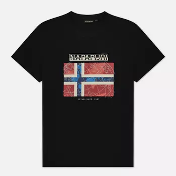 Мужская футболка Napapijri S-Guiro, цвет чёрный, размер XL