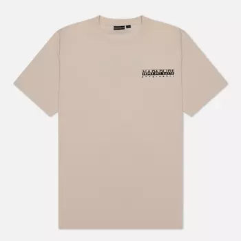 Мужская футболка Napapijri S-Jubones, цвет бежевый, размер M