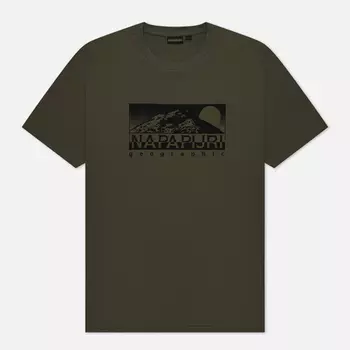 Мужская футболка Napapijri S-Quito, цвет оливковый, размер S