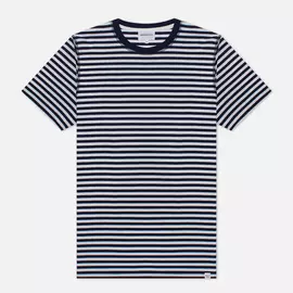Мужская футболка Norse Projects Niels Classic Stripe, цвет синий, размер XL