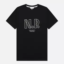 Мужская футболка Norse Projects Niels Teknisk Logo, цвет чёрный, размер XL