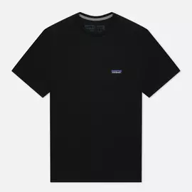 Мужская футболка Patagonia P-6 Logo Chest Pocket Responsibili-Tee, цвет чёрный, размер L