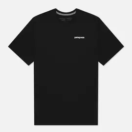 Мужская футболка Patagonia P-6 Logo Responsibili-Tee, цвет чёрный, размер XXXL