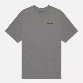Мужская футболка Patagonia P-6 Logo Responsibili-Tee, цвет серый, размер XXXL