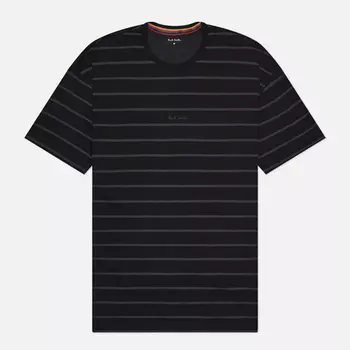 Мужская футболка Paul Smith Relax Logo Stripe, цвет чёрный, размер XL