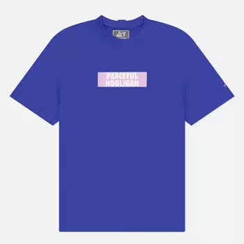 Мужская футболка Peaceful Hooligan Box Logo, цвет синий, размер S