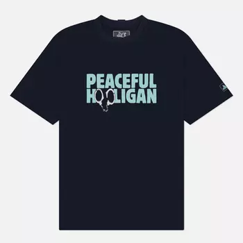 Мужская футболка Peaceful Hooligan Cuffs, цвет синий, размер XL