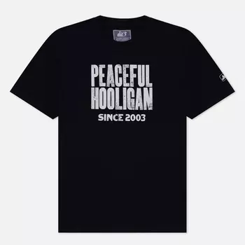 Мужская футболка Peaceful Hooligan Letter Press, цвет чёрный, размер M