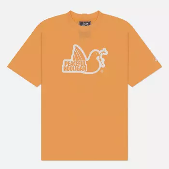Мужская футболка Peaceful Hooligan Outline Dove, цвет оранжевый, размер XL