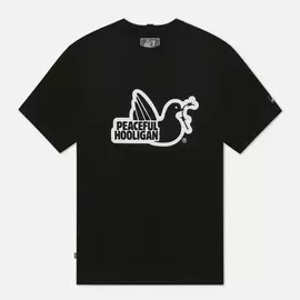 Мужская футболка Peaceful Hooligan Outline Dove, цвет чёрный, размер M