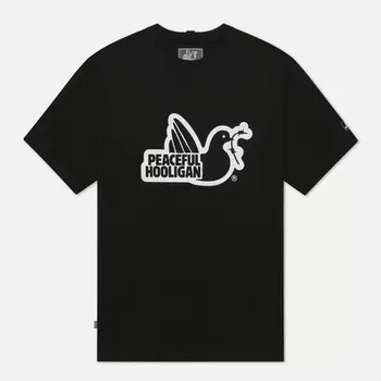 Мужская футболка Peaceful Hooligan Outline Dove, цвет чёрный, размер XXXXL