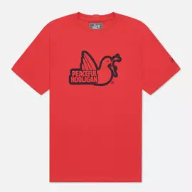 Мужская футболка Peaceful Hooligan Outline Dove, цвет красный, размер XS
