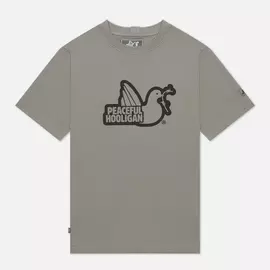 Мужская футболка Peaceful Hooligan Outline Dove, цвет серый, размер XL