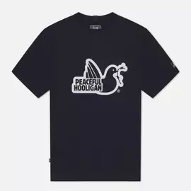 Мужская футболка Peaceful Hooligan Outline Dove, цвет синий, размер S