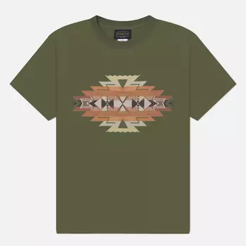 Мужская футболка Pendleton Highland Peak, цвет оливковый, размер M