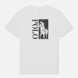 Мужская футболка Polo Ralph Lauren Big Logo Polo Printed, цвет белый, размер XXXL