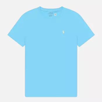 Мужская футболка Polo Ralph Lauren Classic Crew Neck 26/1 Jersey, цвет голубой, размер XL