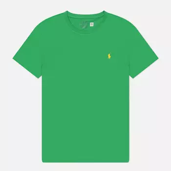 Мужская футболка Polo Ralph Lauren Classic Crew Neck 26/1 Jersey, цвет зелёный, размер S