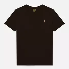 Мужская футболка Polo Ralph Lauren Classic Crew Neck 26/1 Jersey, цвет коричневый, размер XL