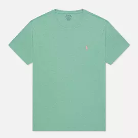 Мужская футболка Polo Ralph Lauren Classic Crew Neck 26/1 Jersey, цвет зелёный, размер L