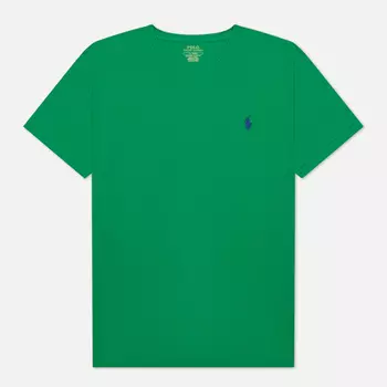 Мужская футболка Polo Ralph Lauren Classic Crew Neck 26/1 Jersey, цвет зелёный, размер XL