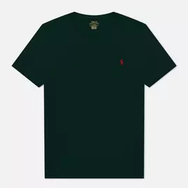 Мужская футболка Polo Ralph Lauren Classic Crew Neck 26/1 Jersey, цвет зелёный, размер XXL