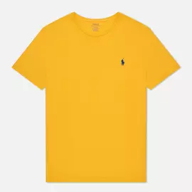 Мужская футболка Polo Ralph Lauren Classic Crew Neck 26/1 Jersey, цвет жёлтый, размер M