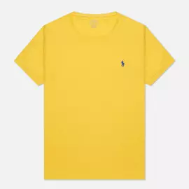 Мужская футболка Polo Ralph Lauren Classic Crew Neck 26/1 Jersey, цвет жёлтый, размер XXS
