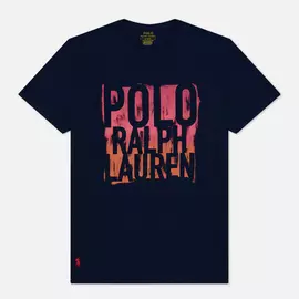 Мужская футболка Polo Ralph Lauren Classic Fit Graphic Logo, цвет синий, размер XL