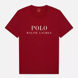 Мужская футболка Polo Ralph Lauren Crew Neck Chest Branded Sleep Top, цвет красный, размер M