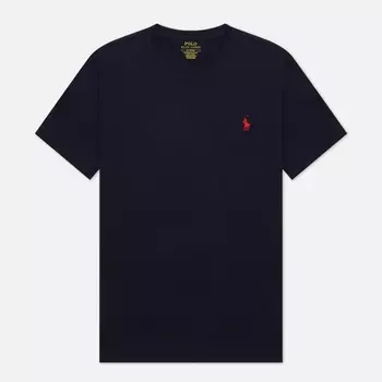 Мужская футболка Polo Ralph Lauren Custom Fit Crew Neck 26/1 Jersey, цвет синий, размер XXL