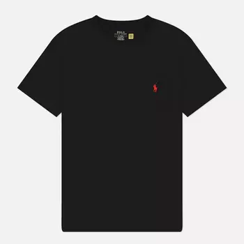 Мужская футболка Polo Ralph Lauren Embroidered Logo Pocket Classic Fit, цвет чёрный, размер XL