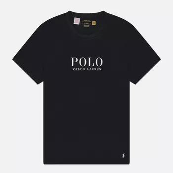Мужская футболка Polo Ralph Lauren Logo Cotton Jersey Sleep, цвет чёрный, размер L