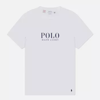 Мужская футболка Polo Ralph Lauren Logo Cotton Jersey Sleep, цвет белый, размер XL