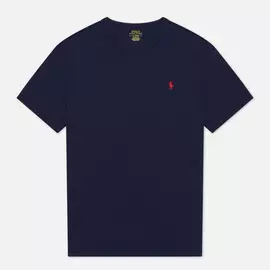 Мужская футболка Polo Ralph Lauren Logo Polo Pony Heavyweight Jersey, цвет синий, размер XXL