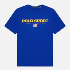 Мужская футболка Polo Ralph Lauren Polo Sport, цвет голубой, размер XXXL
