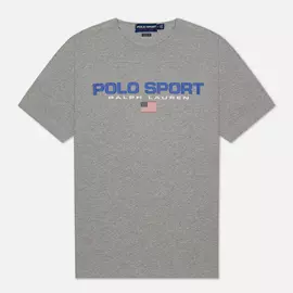Мужская футболка Polo Ralph Lauren Polo Sport, цвет серый, размер S