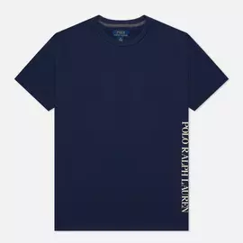 Мужская футболка Polo Ralph Lauren Printed Branding Crew Neck, цвет синий, размер XXS