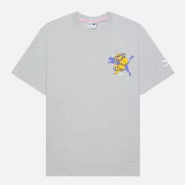 Мужская футболка Puma x Aka Boku Print, цвет серый, размер L
