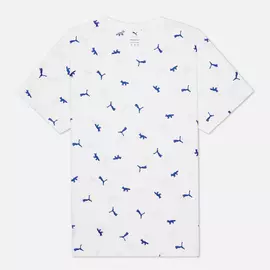 Мужская футболка Puma x Maison Kitsune Logo All Over Print, цвет белый, размер XL