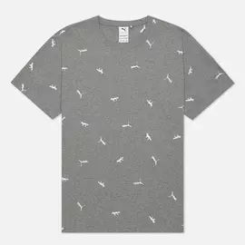 Мужская футболка Puma x Maison Kitsune Logo All Over Print, цвет серый, размер S
