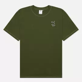 Мужская футболка Puma x Maison Kitsune Print, цвет зелёный, размер XXL