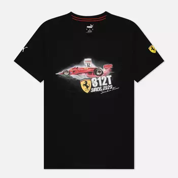 Мужская футболка Puma x Scuderia Ferrari Race Vintage Graphic, цвет чёрный, размер M