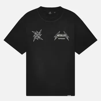 Мужская футболка REPRESENT x Metallica Local Crew, цвет чёрный, размер XXL