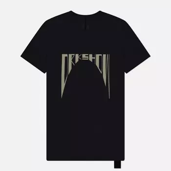 Мужская футболка Rick Owens DRKSHDW Porterville Level Curved Logo Print, цвет чёрный, размер XXL
